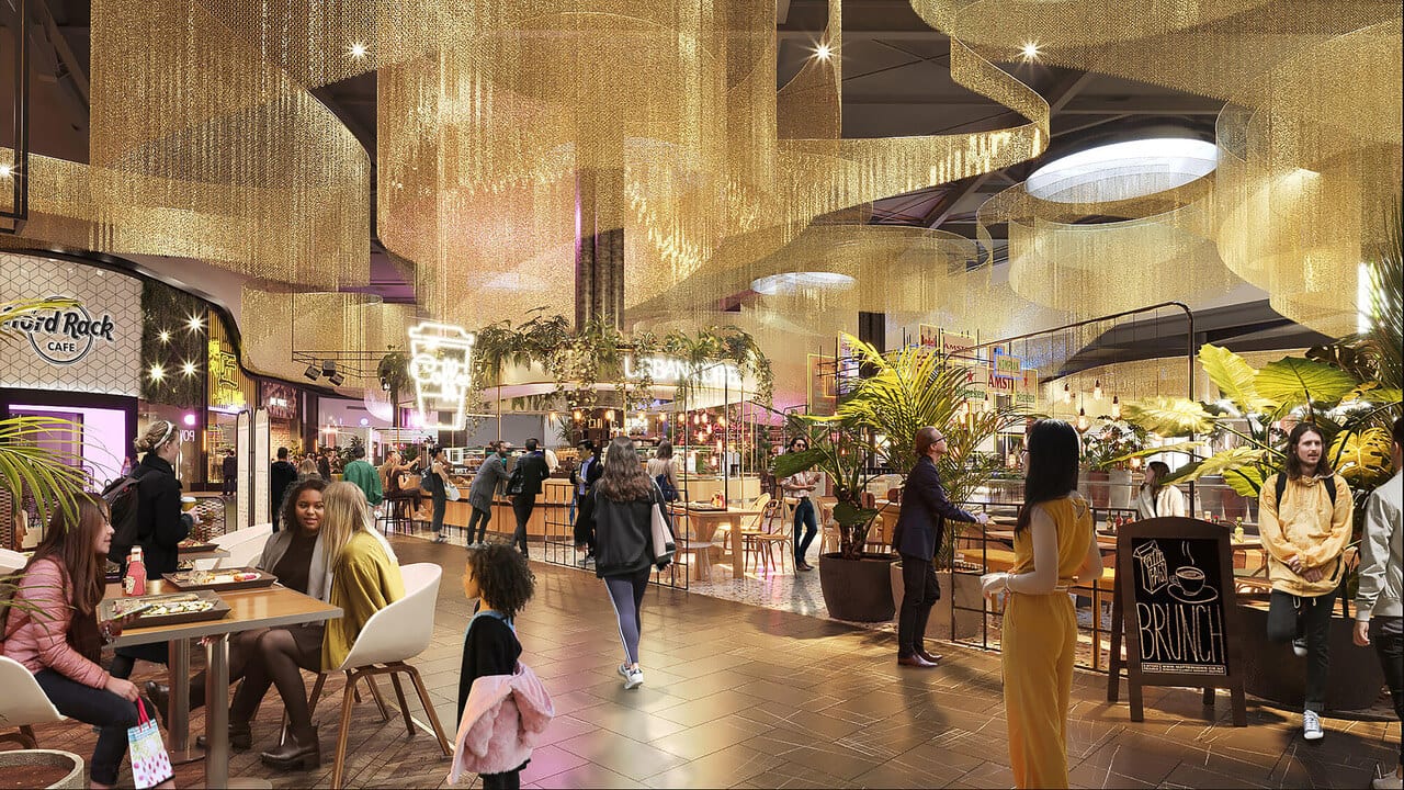 Bezoekers in Westfield Mall of the Netherlands
